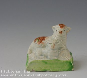 Earthenware Recumbent Ewe & Lamb