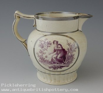 Hope & Charity Silver Lustre Jug