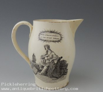 Creamware Hope Springs Eternal Jug