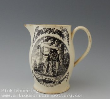 Creamware Jug Parting Lovers