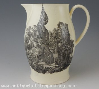 Death of Wolfe Creamware Jug