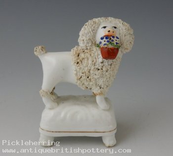 Basket Poodle on Footstool Base